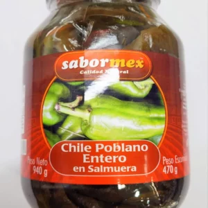 CHILE POBLANO ENTERO SABORMEX 470g