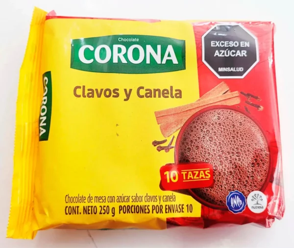 Chocolate CORONA clavo y canela