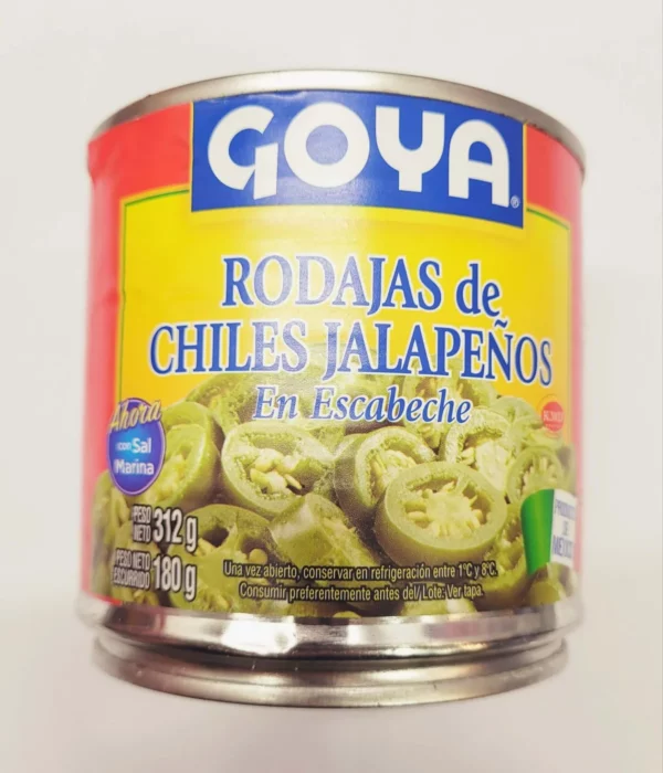 RODAJAS DE CHILES JALAPEÑOS EN ESCABECHE GOYA 312g