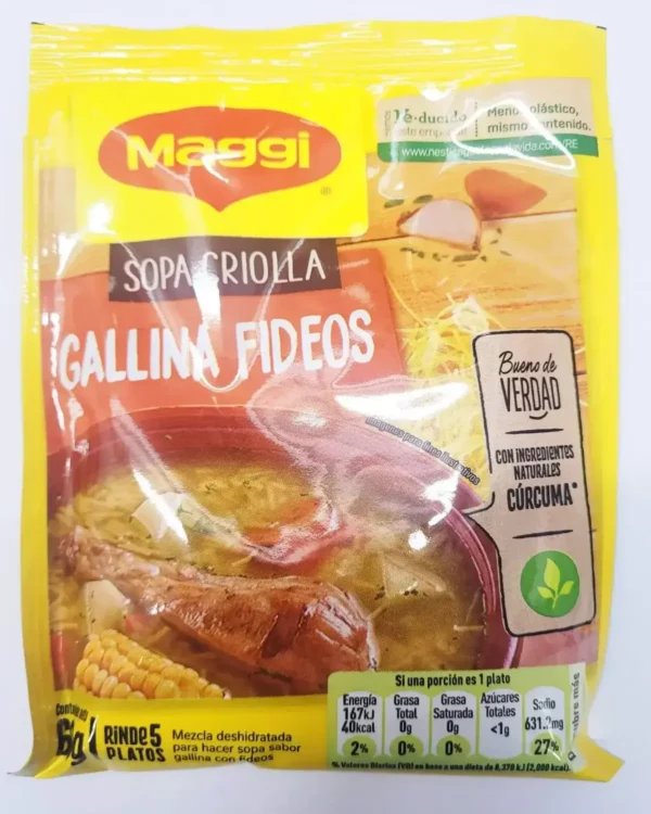 Sopa criolla gallina fideos MAGGI de 60g