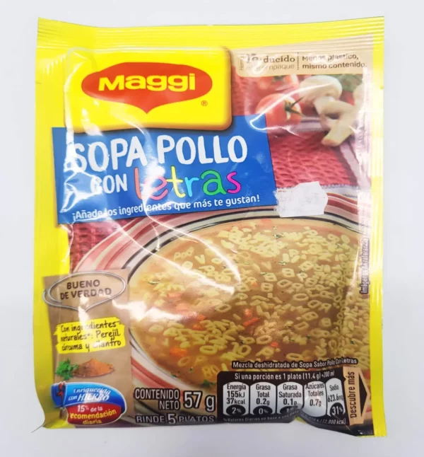 Sopa de pollo con letras MAGGI 57g