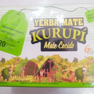 YERBA MATE COCIDO KURUPI 20 SAQUITOS 3G c/u