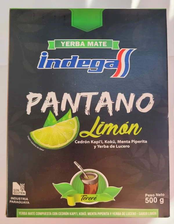 YERBA MATE INDEGA PANTANO LIMON CEDRÓN, KAPI'I, KOKÜ, MENTA PIPERITA Y YERBA DEL LUCERO 500g